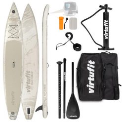 Deska SUP Racer 381 - Z akcesoriami i torbą do przenoszenia. Brązowe torby na ramię męskie VIRTUFIT, bez wzorów, z materiału, na ramię, duże. Za 1,476.00 zł.