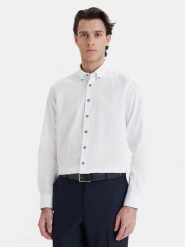 Bugatti Koszula 9350-78500C Biały Modern Fit. Białe koszule męskie Bugatti, l, bez wzorów, z bawełny, biznesowe, bez kołnierzyka, bez ramiączek. Za 339.99 zł.