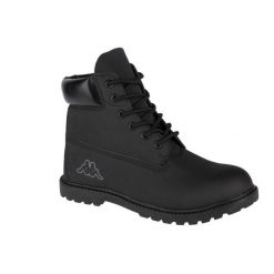 Buty zimowe męskie, Kappa Dolomo Mid. Czarne buty zimowe męskie Kappa, na zimę, bez wzorów, bez obcasa, bez zapięcia. Za 139.00 zł.