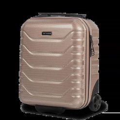 Walizka kabinowa mini Wings CRAKE 16" CHAMPAGNE. Brązowe walizki damskie Wings, bez wzorów, z materiału, duże. Za 169.90 zł.