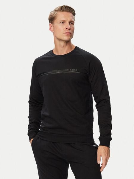 BOSS Bluza Authentic 50554791 Czarny Regular Fit. Czarne bluzy męskie Boss, m, bez wzorów, z bawełny, bez ramiączek, bez kaptura. Za 379.99 zł.