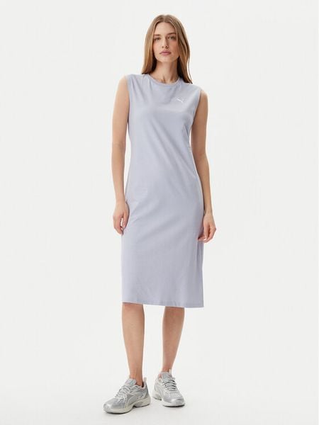 Puma Sukienka codzienna Ess 685643 Błękitny Slim Fit. Niebieskie sukienki damskie Puma, na co dzień, xs, bez wzorów, z bawełny, bez kołnierzyka, bez ramiączek, proste. Za 99.99 zł.