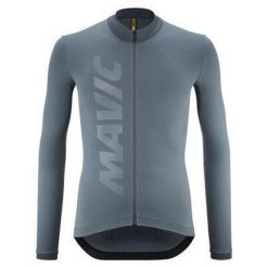 Dżersej z długim rękawem Mavic Aksium. Niebieskie bluzy męskie MAVIC, bez wzorów, z dżerseju, sportowe, bez ramiączek, bez kaptura. Za 442.50 zł.