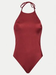 Calvin Klein Swimwear Strój kąpielowy KW0KW02733 Bordowy. Czerwone stroje kąpielowe damskie Calvin Klein Swimwear, xs, bez wzorów, z syntetyku. Za 279.99 zł.