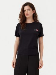 HUGO T-Shirt 50534300 Czarny Regular Fit. Czarne t-shirty damskie Hugo, xxl, bez wzorów, z bawełny, bez kołnierzyka, bez ramiączek. Za 129.99 zł.