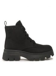 Calvin Klein Jeans Botki Chunky Combat Laceup Boot Co YW0YW01239 Czarny. Czarne botki damskie Calvin Klein Jeans, bez wzorów, z jeansu, bez obcasa, na płaskiej podeszwie, bez zapięcia. Za 639.99 zł.