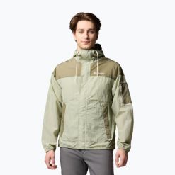 Kurtka softshell męska Columbia Challenger II Windbreaker. Zielone kurtki męskie Columbia, m, bez wzorów, z softshellu, bez kaptura. Za 239.99 zł.