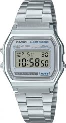 Zegarek EDIFICE Zegarek męski Casio A158WEA-7EF srebrny. Szare zegarki męskie EDIFICE, bez wzorów, srebrne. Za 199.00 zł.