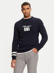 Rossignol Sweter RLMMO11 Granatowy Regular Fit. Niebieskie swetry męskie Rossignol, l, bez wzorów, z wełny, bez kołnierzyka, bez ramiączek. Za 649.99 zł.