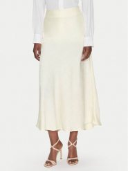 Fransa Spódnica maxi 20615436 Kremowy Regular Fit. Białe spódnice damskie Fransa, l, bez wzorów, z syntetyku, maxi. Za 138.99 zł.
