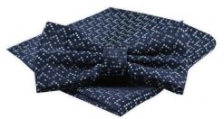 Męska Mucha z Poszetką Alties - Granatowa, Regularny Wzór. Niebieskie krawaty i muchy Alties, bez wzorów, eleganckie. Za 54.00 zł.