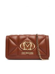 LOVE MOSCHINO Torebka JC5640PP0PLC0208 Brązowy. Brązowe torebki do ręki damskie Love Moschino, bez wzorów, ze skóry, bez dodatków. Za 699.99 zł.