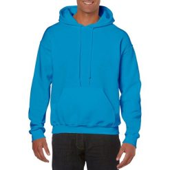 Bluza Z Kapturem Dla Dorosłych Unisex Heavy Blend. Niebieskie bluzy męskie GILDAN, m, bez wzorów, bez ramiączek, z kapturem. Za 74.99 zł.
