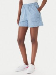 Roxy Szorty jeansowe Stay Wavy ERJDS03345 Błękitny Regular Fit. Niebieskie szorty damskie Roxy, bez wzorów, z bawełny. Za 239.99 zł.