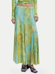 Desigual Spódnica maxi Desvanecer 25WWFK06 Zielony Regular Fit. Zielone spódnice damskie Desigual, l, bez wzorów, z syntetyku, maxi. Za 369.99 zł.