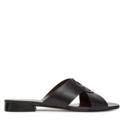 Klapki Tory Burch. Czarne klapki damskie Tory Burch, bez wzorów, bez obcasa, bez zapięcia. Za 949.99 zł.