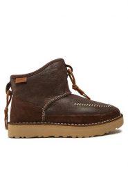 Ugg Śniegowce M Campfire Crafted Regenerate 1144017 Brązowy. Brązowe śniegowce damskie UGG, ze skóry, bez zapięcia. Za 1,169.00 zł.