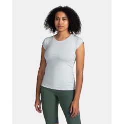 Damski bawełniany t-shirt Kilpi PROMO-W. Zielone bluzki damskie Kilpi, l, bez wzorów, z bawełny, sportowe, bez kołnierzyka, bez ramiączek. Za 75.03 zł.