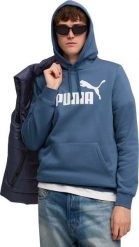 Puma Bluza męska Puma ESS No.1 Logo Hoodie FL niebieska 682571 80 L. Niebieskie bluzy męskie Puma, l, bez wzorów, bez ramiączek, bez kaptura. Za 234.35 zł.
