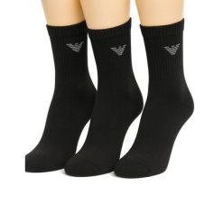 Skarpety męskie Emporio Armani Calza 3-Pack. Czarne skarpety męskie Emporio Armani Connected, bez wzorów. Za 93.90 zł.