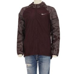 Kurtka dresowa damska Bordeaux. Czerwone kurtki sportowe damskie Nike, l, bez wzorów, z dresówki, bez ramiączek, bez kaptura, na fitness i siłownię. Za 136.28 zł.