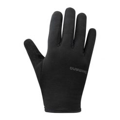 Rękawiczki kolarskie LIGHT Thermal, męskie. Czarne rękawiczki męskie Shimano, bez wzorów, z materiału. Za 144.00 zł.
