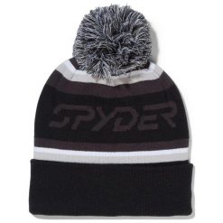Czapka Spyder Icebox Hat z frędzlami. Czarne czapki męskie Spyder, na zimę, bez wzorów. Za 195.00 zł.