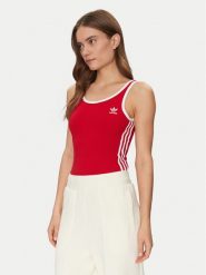 Adidas Body adicolor 3-Stripes JD4632 Czerwony Slim Fit. Czerwone body Adidas, bez wzorów, z bawełny. Za 119.99 zł.