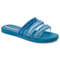 Niebieskie Klapki Ipanema Modne Obuwie Damskie. Niebieskie klapki damskie Ipanema, na lato, bez wzorów, eleganckie, bez obcasa, bez zapięcia. Za 109.00 zł.