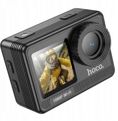 HOCO kamera sportowa z dwoma wyświetlaczami DV103 czarna. Kamery sportowe Hoco. Za 111.17 zł.