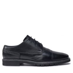 Półbuty Bugatti. Czarne buty wizytowe męskie Bugatti, bez wzorów, bez obcasa, bez zapięcia. Za 449.99 zł.
