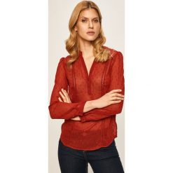 Morgan - Bluzka. Czerwone bluzki damskie Morgan, m, bez wzorów, z bawełny, bez kołnierzyka, bez ramiączek. Za 269.90 zł.