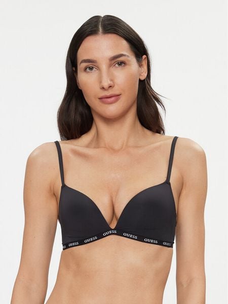 Guess Biustonosz bezfiszbinowy O3YC02 KBS50 Czarny. Czarne biustonosze Guess, z aplikacjami, z syntetyku. Za 109.99 zł.