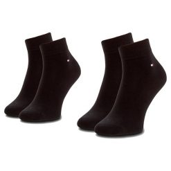 Skarpety krótkie Tommy Hilfiger. Czarne skarpety męskie Tommy Hilfiger, bez wzorów. Za 59.99 zł.
