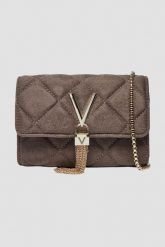 VALENTINO Brązowa damska torebka Charlotte Flap Bag. Brązowe torebki do ręki damskie Valentino by Mario Valentino, bez wzorów, ze skóry, zamszowe, bez dodatków. W wyprzedaży za 212.99 zł.