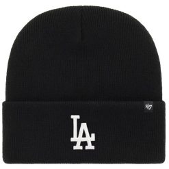Męska czapka 47 Brand MLB Los Angeles Dodgers Haymaker Hat. Czarne czapki męskie 47 Brand, na zimę, bez wzorów. Za 148.50 zł.