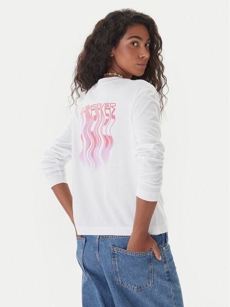 Quiksilver Bluzka EQWZT03200 Biały Regular Fit. Białe bluzki damskie Quiksilver, s, bez wzorów, z bawełny, bez kołnierzyka, bez ramiączek. Za 149.99 zł.