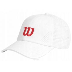 Czapka tenisowa Wilson Active Perforated Cap. Białe czapki damskie Wilson, na jesień, bez wzorów. Za 145.00 zł.