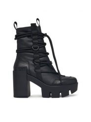 United Nude Trzewiki Grip Desert Mid 1103501165 Czarny. Czarne botki damskie United Nude, bez wzorów, ze skóry, bez obcasa, na słupku, bez zapięcia. Za 1,689.00 zł.