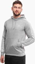 Adidas Bluza męska adidas Essentials Fleece 3-Stripes Hoodie szara IJ6474 L. Szare bluzy męskie Adidas, l, bez wzorów, bez ramiączek, bez kaptura. Za 224.45 zł.