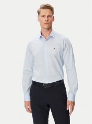 Tommy Hilfiger Koszula MW0MW45307 Niebieski jasny Regular Fit. Niebieskie koszule męskie Tommy Hilfiger, m, bez wzorów, z bawełny, biznesowe, bez kołnierzyka, bez ramiączek. Za 369.99 zł.