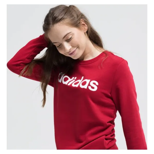 Adidas Bluza W E Lin , czerwony, rozmiar XS. Czerwone bluzy damskie Adidas, s, z aplikacjami, z bawełny, bez ramiączek, bez kaptura. Za 169.99 zł.