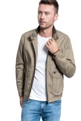 LEE HARRINGTON JACKET REGULAR UTILITY GREEN L88TCRNG 112123784. Zielone płaszcze męskie Lee, l, bez wzorów, bez kołnierzyka, bez kaptura. Za 309.00 zł.