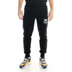 Męskie spodnie dresowe Leone Active. Czarne spodnie sportowe męskie LEONE 1947 APPAREL, l, bez wzorów, z dresówki, na fitness i siłownię. W wyprzedaży za 139.75 zł.