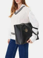 Beverly Hills Polo Club Torebka CEO-BHPC-L-007-08 Czarny. Czarne shopperki damskie Beverly Hills Polo Club, bez wzorów, ze skóry, bez dodatków. Za 229.99 zł.
