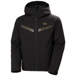Kurtka narciarska Helly Hansen Alpine Insulated. Czarne kurtki sportowe męskie Helly Hansen, m, bez wzorów, bez kaptura, narciarskie. Za 1,153.00 zł.