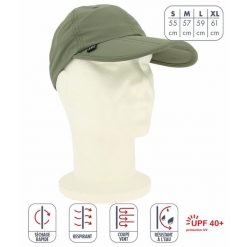 Czapka przeciwdeszczowa Élémenterre Ibis. Zielone czapki damskie Elementerre, na lato, bez wzorów, z materiału. Za 125.00 zł.