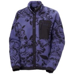 Sweter damski Helly Hansen Imperial Printed Pile Snap. Fioletowe swetry nierozpinane damskie Helly Hansen, na jesień, l, bez wzorów, z materiału, bez kołnierzyka, bez ramiączek. Za 653.50 zł.