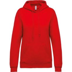 Bluza damska z kapturem Kariban. Czerwone bluzy damskie KARIBAN, m, bez wzorów, z bawełny, eleganckie, bez ramiączek, z kapturem. Za 144.00 zł.