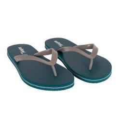 Klapki Softee Coconut dwukolorowe Blue Petróleo/Szary. Niebieskie klapki damskie Softee, na lato, bez wzorów, z gumy, bez obcasa, na płaskiej podeszwie, bez zapięcia. Za 133.99 zł.